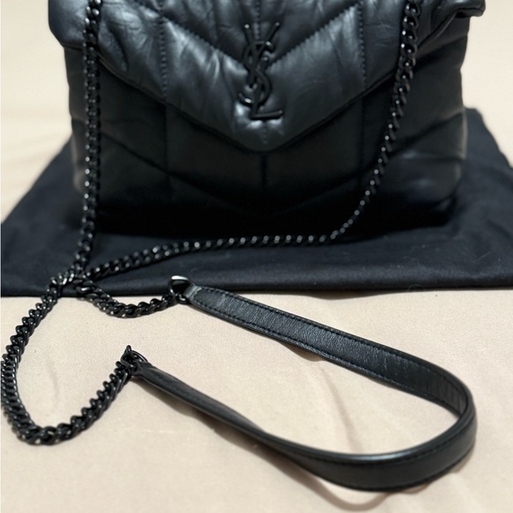 Yves Saint Laurent Mini Puffy Bag in Black - Picture 4 of 11